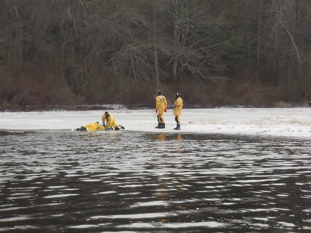 Cold water/ice rescue training. 1/17/2010