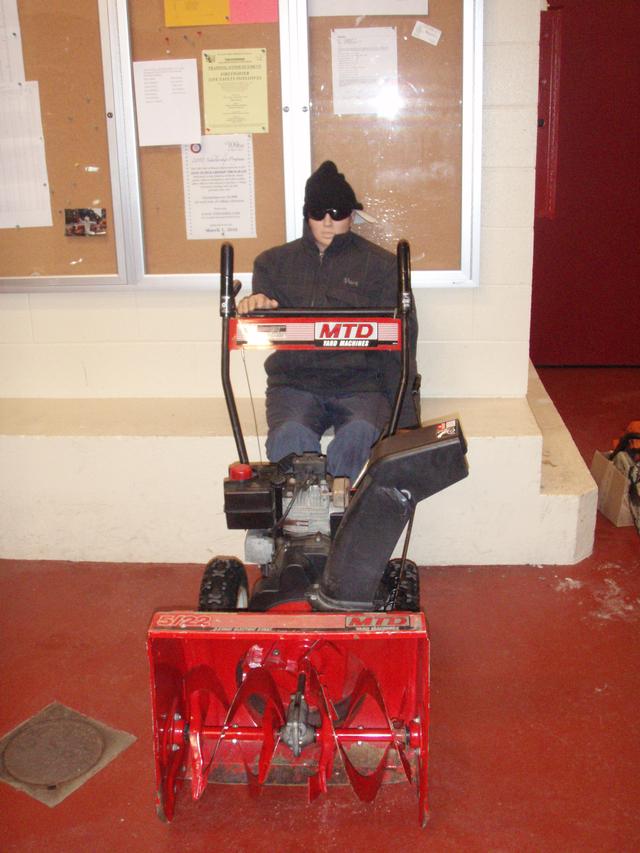 Randy ready for snow removal chores.