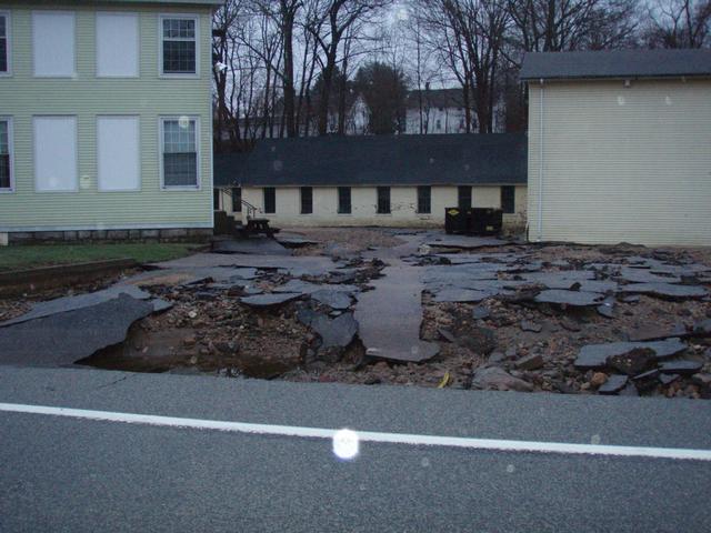 Ashaway Line & Twine Upper Mill after the flood waters receded.