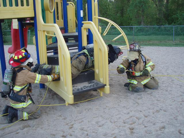 SCBA drill. Ashaway School playground. 5/6/10