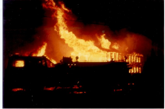 Engine 44 at the Potter Hill Mill. November 1977