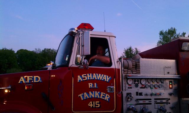 Car 405 with 415 at the dump site North Stonington tanker drill 5/17/12