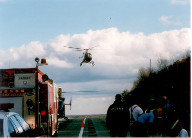 MVA Rt. 95. 2 Lifestars to the scene.