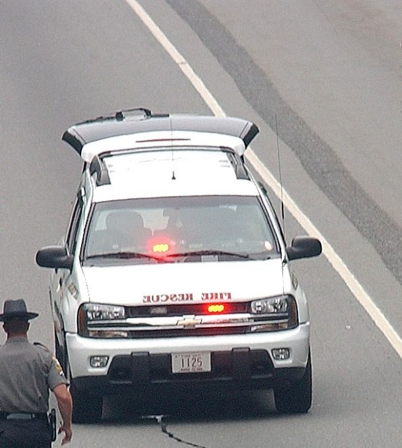 Chief's car at a motorcycle accident on Rt. 95.