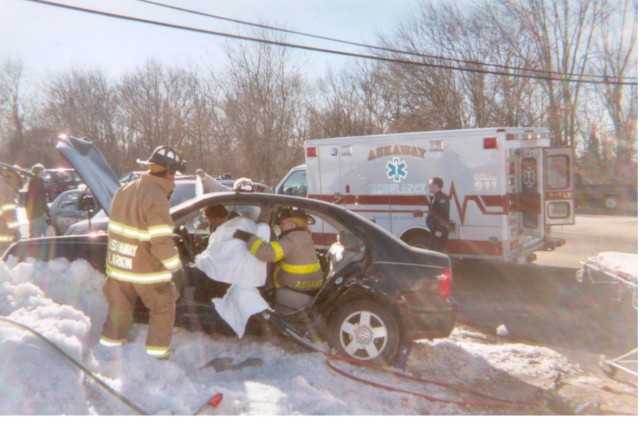 MVA with extrication, Alton Bradford Rd at Ashaway Rd.